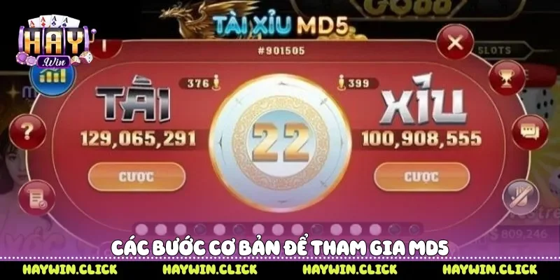 Tài Xỉu MD5 Công Nghệ Mã Hóa Hiện Đại Hấp Dẫn Cùng Haywin Các bước cơ bản để tham gia MD5